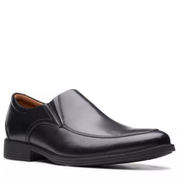 Clark's Men's Whiddon Step Black Leather Shoes Size: 10 1/2 - Picture 1 of 8